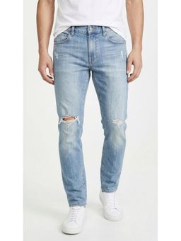 DESIGN ELEMENTS - Men Light Fade Distressed Slim Fit Blue Jeans