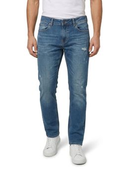 DESIGN ELEMENTS - Men Light Fade Distressed Slim Fit Blue Jeans