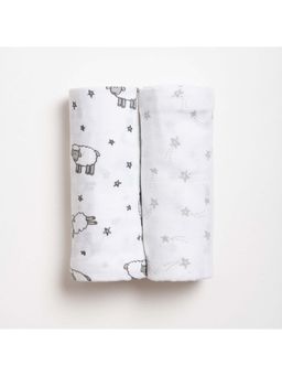 Aariro - Counting Sheep Muslin Swaddle (Pack of 2)