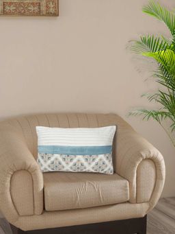 Maspar - Vintage Exotic Heritage Finest Retro 310 Gsm Handwork Blue Medium Cushion Cover