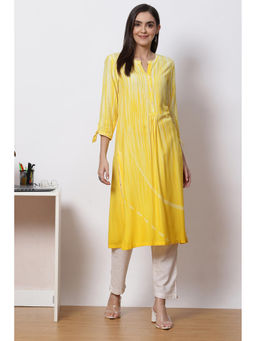 Biba - Yellow Straight Kurta