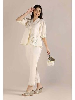 Kaveri - White Camelia Co-Ord
