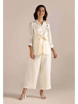 Kaveri - Off White Honey Suckle Tie Co-Ord