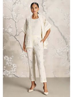 Kaveri - Off White Walk In The Clouds Short Kaftan Co-Ord