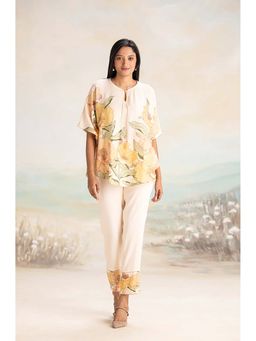 Kaveri - Off White Petals In The Wind Croissant Co-Ord
