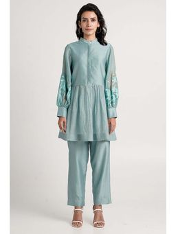 MADDER MUCH - Aqua Abe 2.0 - Micro-Gathered Peplum Tunic Set