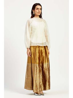 MADDER MUCH - Multi-Color Cotton Crew Neck Stripes Top With Pant