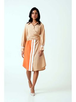 MADDER MUCH - Latte Gwen - Tie-Back Shirt Dress