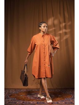 Taraasi - Marbles' Cotton Shirt Dress