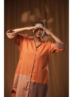 Taraasi - Pachisi' Cotton Shirt Dress