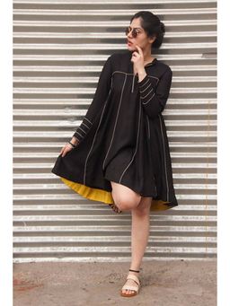 Taraasi - Jessica Black' Cotton Mulmul Dress