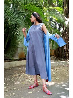 Taraasi - Handloom Cotton Gray Dress