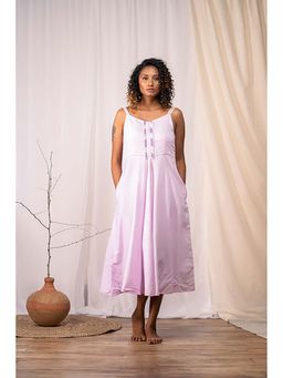 Taraasi - Budding Beauty' Lavendar Mulmul Cotton Dress