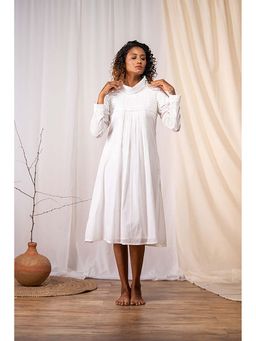 Taraasi - Homogeneous' Off White Mulmul Cotton Dress