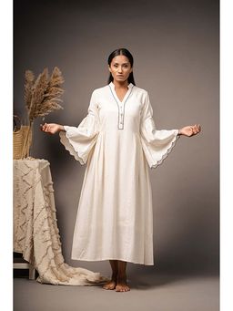 Taraasi - The Maiden' Ivory Organic Cotton Dress