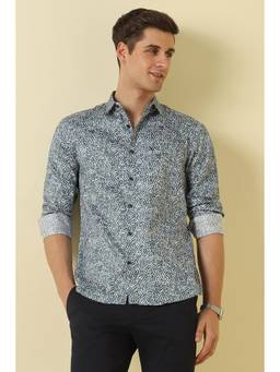 Allen Solly - Men Multi-Color Custom Fit Printed Full Sleeves Casual Shirt