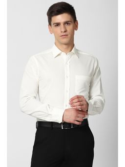 Peter England - Men White Regular Fit Full Sleeves Formal Shirt