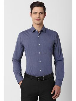 Peter England - Men Blue Regular Fit Full Sleeves Formal Shirt