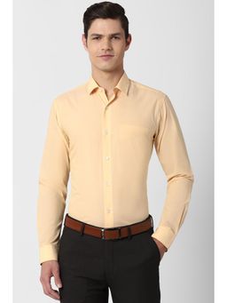 Peter England - Men Beige Regular Fit Full Sleeves Formal Shirt