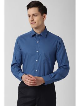 Peter England - Men Blue Regular Fit Full Sleeves Formal Shirt