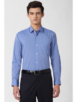 Peter England - Men Blue Regular Fit Full Sleeves Formal Shirt