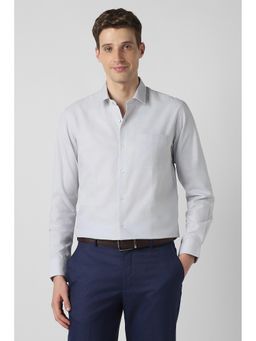 Peter England - Men Grey Regular Fit Full Sleeves Formal Shirt