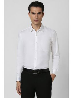 Peter England - Men White Slim Fit Full Sleeves Formal Shirt