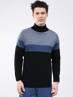 Monte Carlo - Men High Neck Full Sleeve Pullover Multi-Color