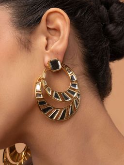 Isharya - Fete Mirror Moon Bali Earrings In 18Kt Gold Plated