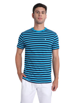 AM SWAN - Mens Stripes Blue T-shirt