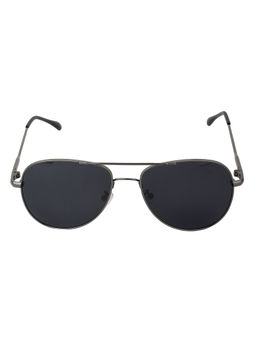 Carlton London - Unisex Black Lens Gunmetal Toned Aviator Sunglasses with UV Protected Lens CLSU012