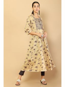 Soch - Women Beige Printed Kurta