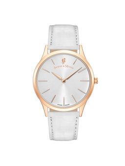 Jacques Du Manior - Emotion Swiss Made Analogue Silver Round Dial Womens Watch- Em.13