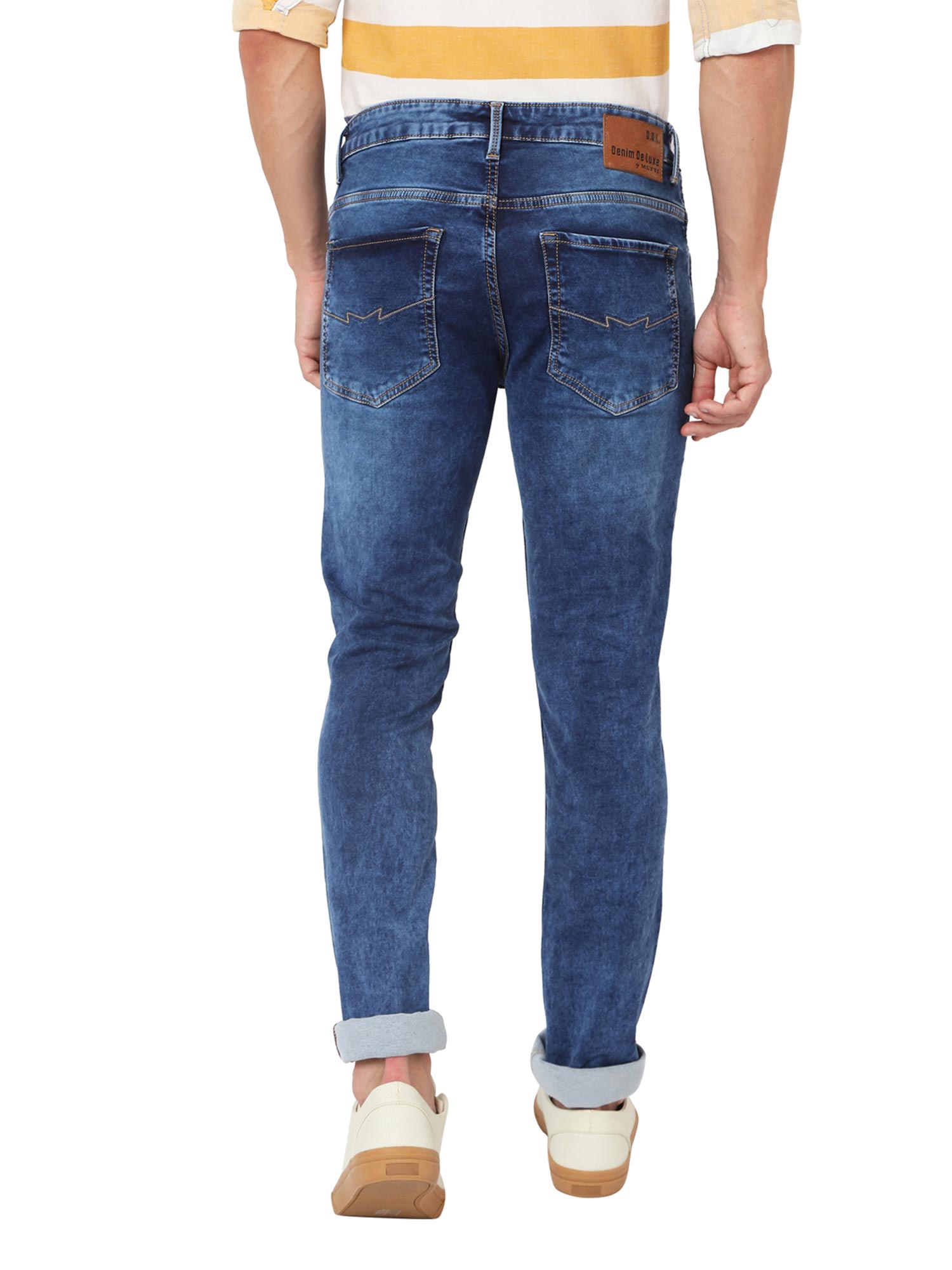 Buy Mufti Dark Blue Mens Super Slim Fit 
