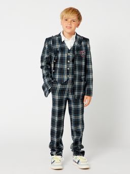 One Friday - Blue Checks 3 Piece Suit