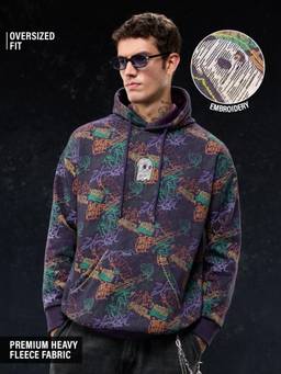 The Souled Store - Pullover Hoodie: Urban Graffiti Men Oversized Hoodie
