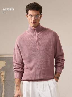 The Souled Store - Mauve Oversized Pullovers Men Sweater