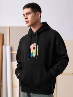 The Souled Store - Originals: Black Aura Men Oversized Hoodie