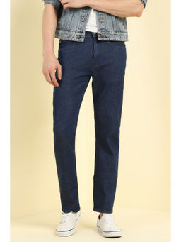 Allen Solly - Men Navy Blue Regular Fit Light Wash Jeans