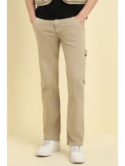 Allen Solly - Men Beige Regular Fit Dark Wash Jeans