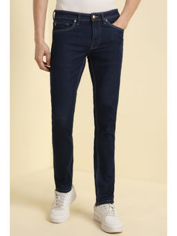 Allen Solly - Men Navy Blue Skinny Fit Mid Wash Jeans