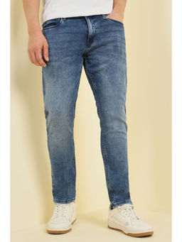 Allen Solly - Men Blue Slim Fit Mid Wash Jeans