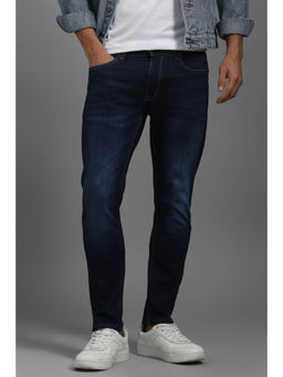 Louis Philippe - Men Navy Blue Light Smart Fit Jeans