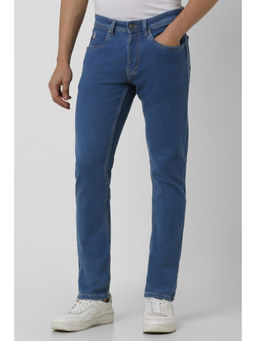 Peter England - Men Blue Dark Wash Classic Tapered Jeans