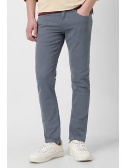 Peter England - Men Grey Dark Wash Slim Tapered Jeans
