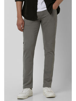 Peter England - Men Grey Dark Wash Slim Tapered Jeans