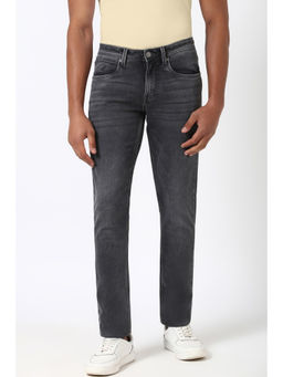 Peter England - Men Grey Mid Wash Slim Tapered Fit Jeans