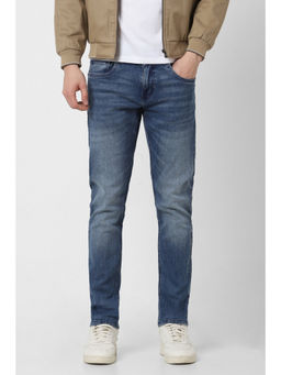 Peter England - Men Blue Light Wash Skinny Fit Jeans