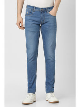 Peter England - Men Blue Light Wash Skinny-Fit Jeans
