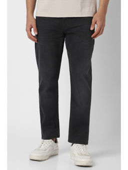 Van Heusen - Men Black Light Wash Regular-Fit Jeans